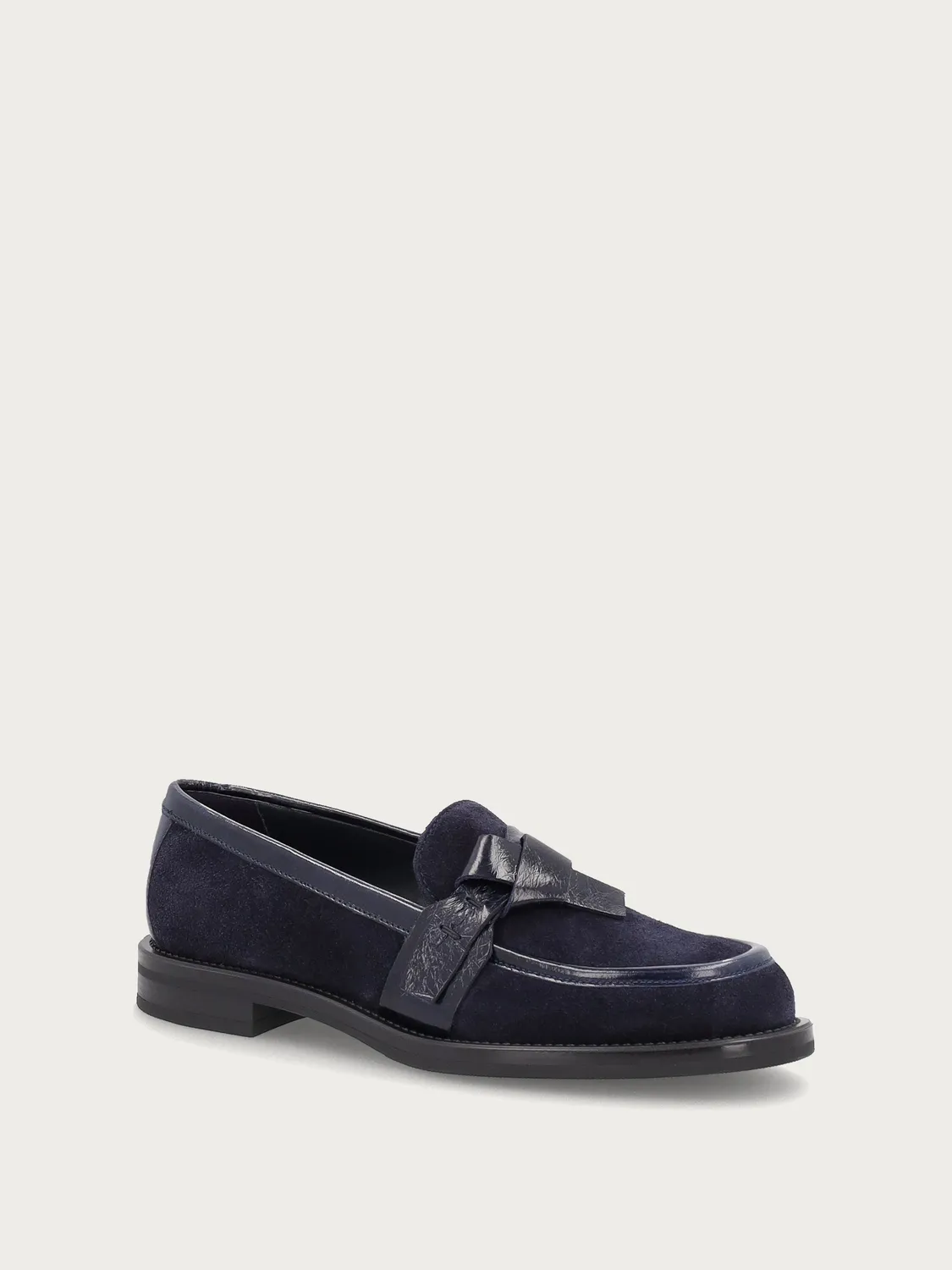 Frau Verona loafers blauw suède strik dames