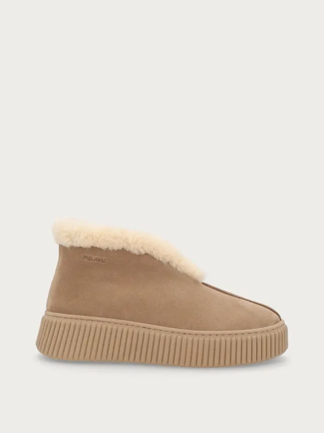 Frau Verona veterboots suède bont beige