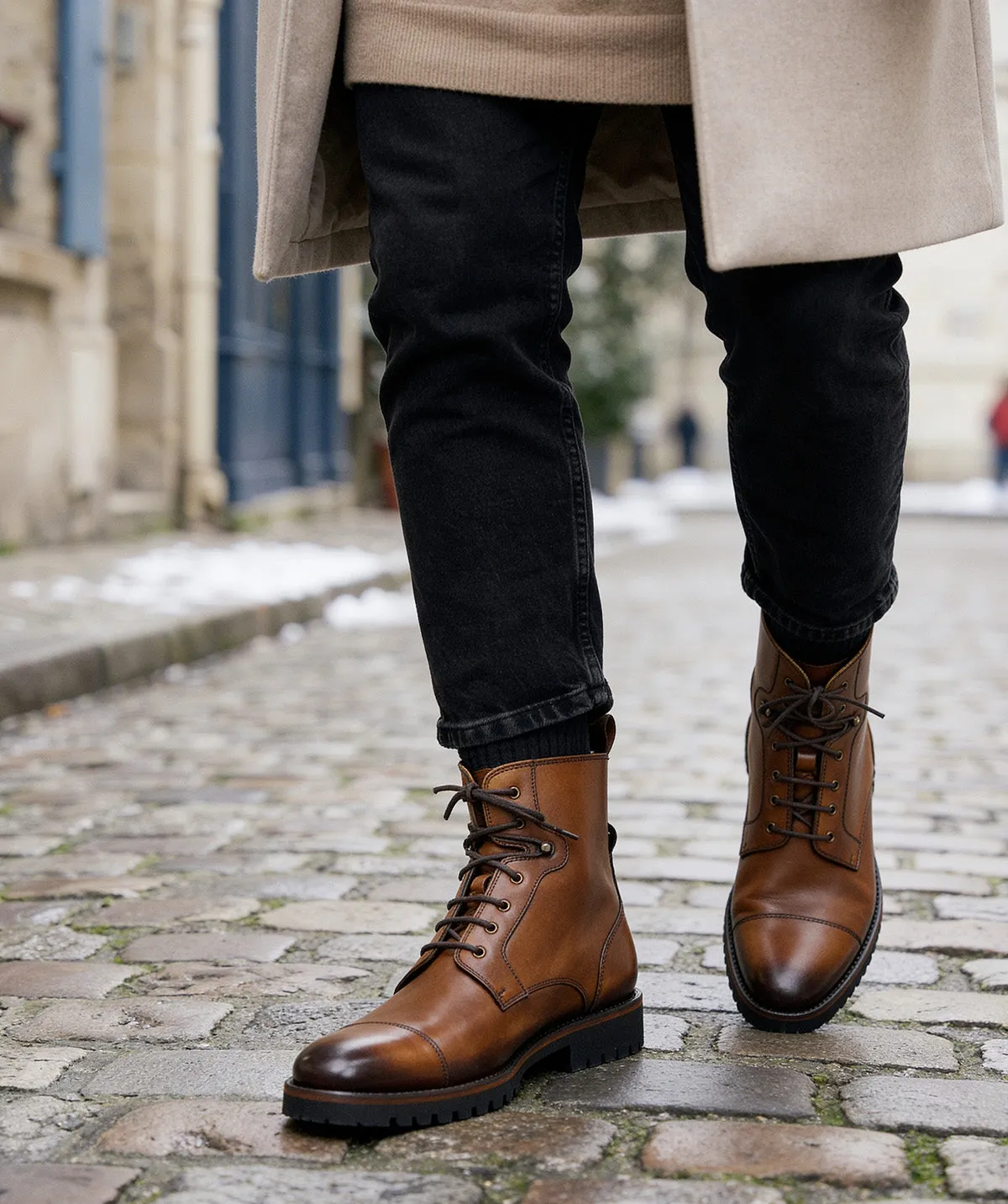 Finsbury Powell boots bruin patina leer