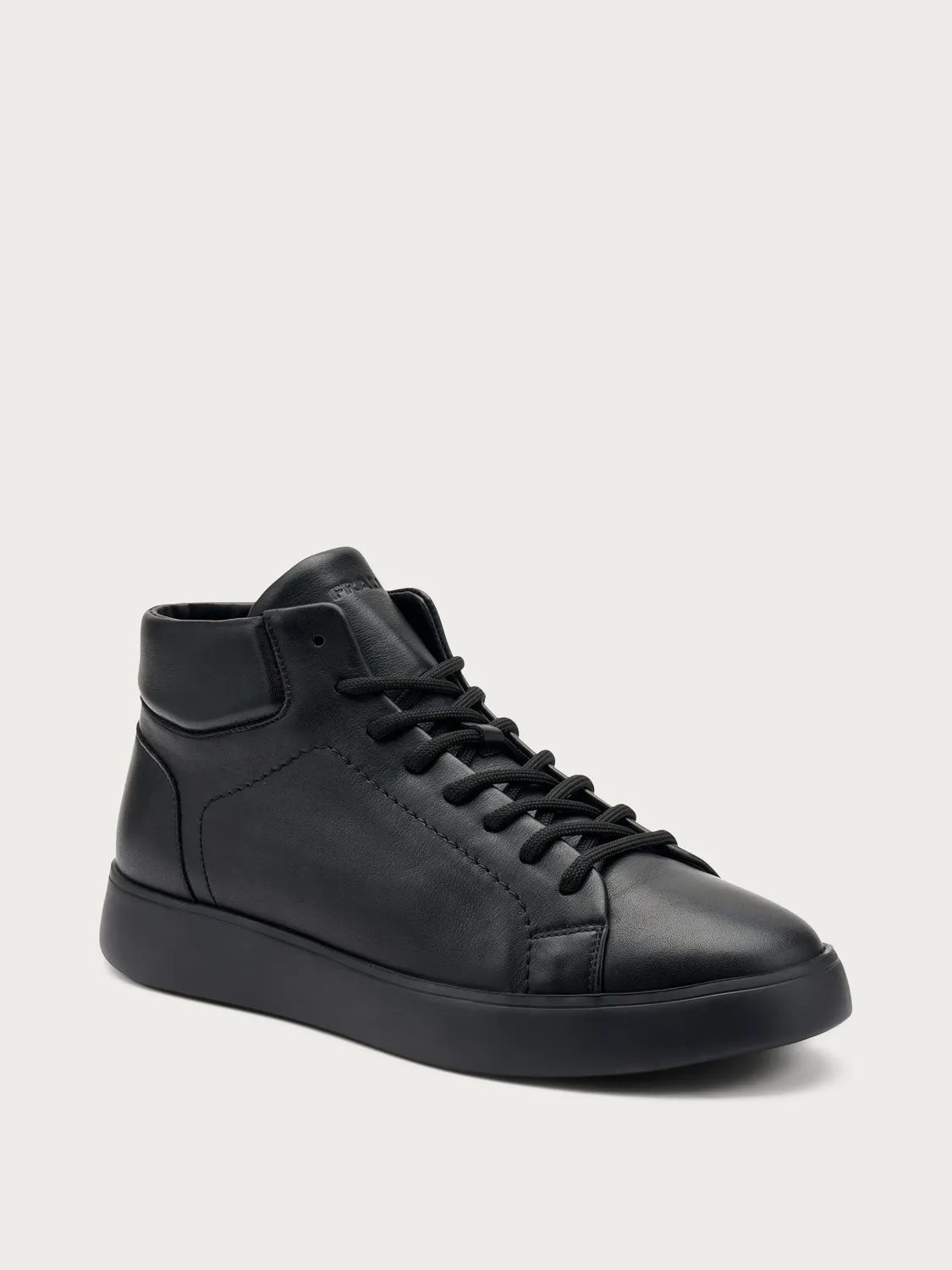Frau Verona zwarte high-top boots leer veter