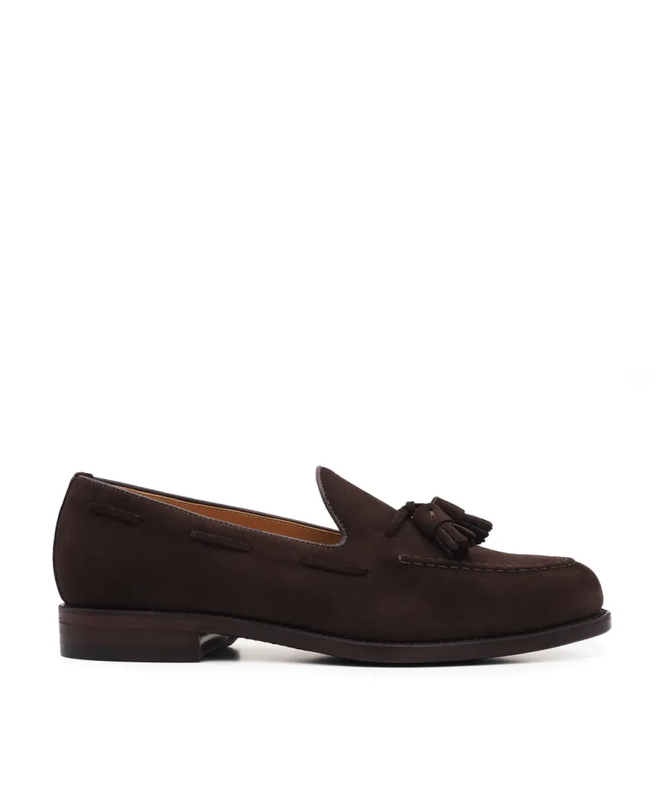 Finsbury OLDEN bruine loafers suède instap