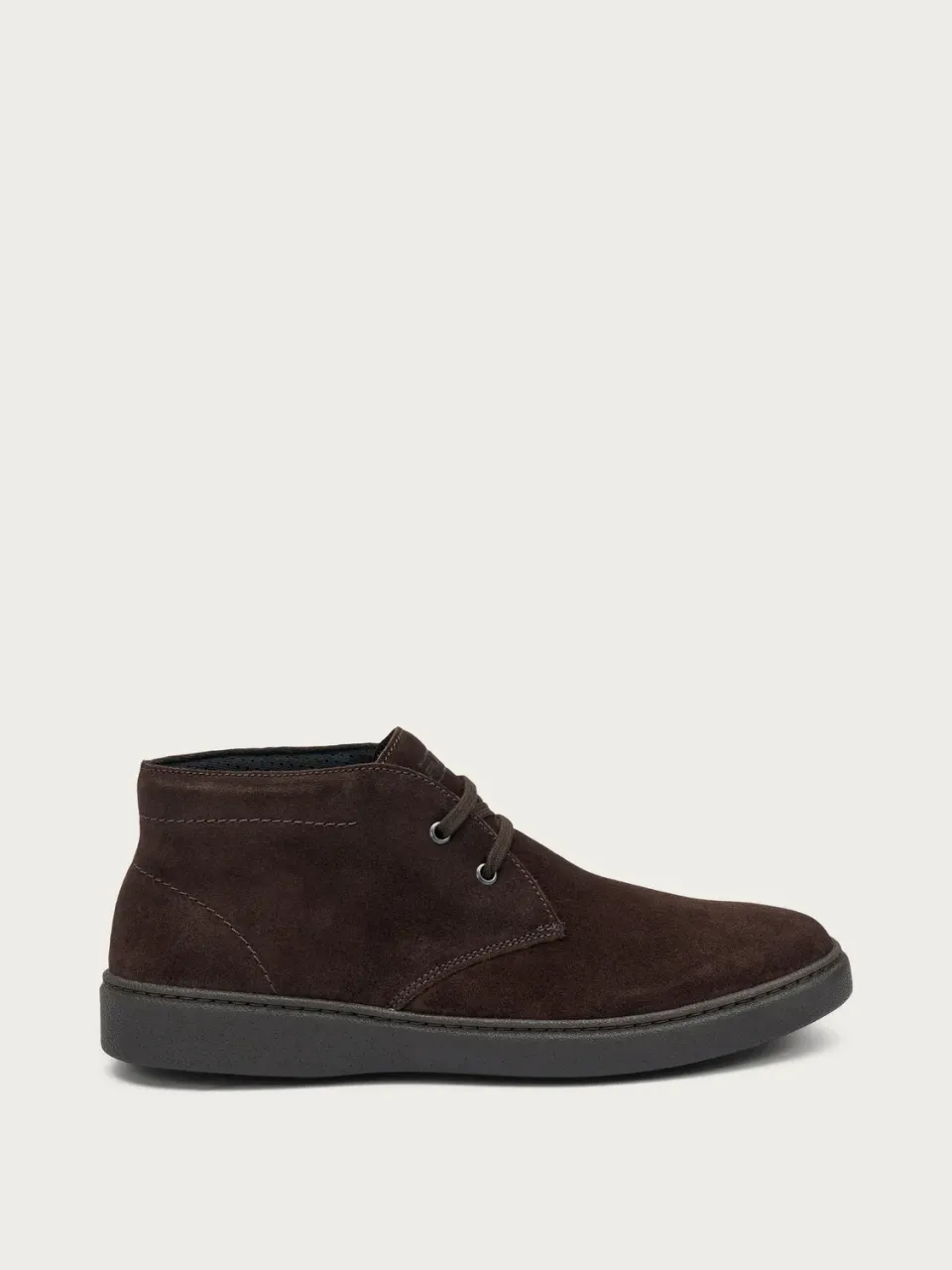 Frau Verona donkerbruine suède veterboots heren