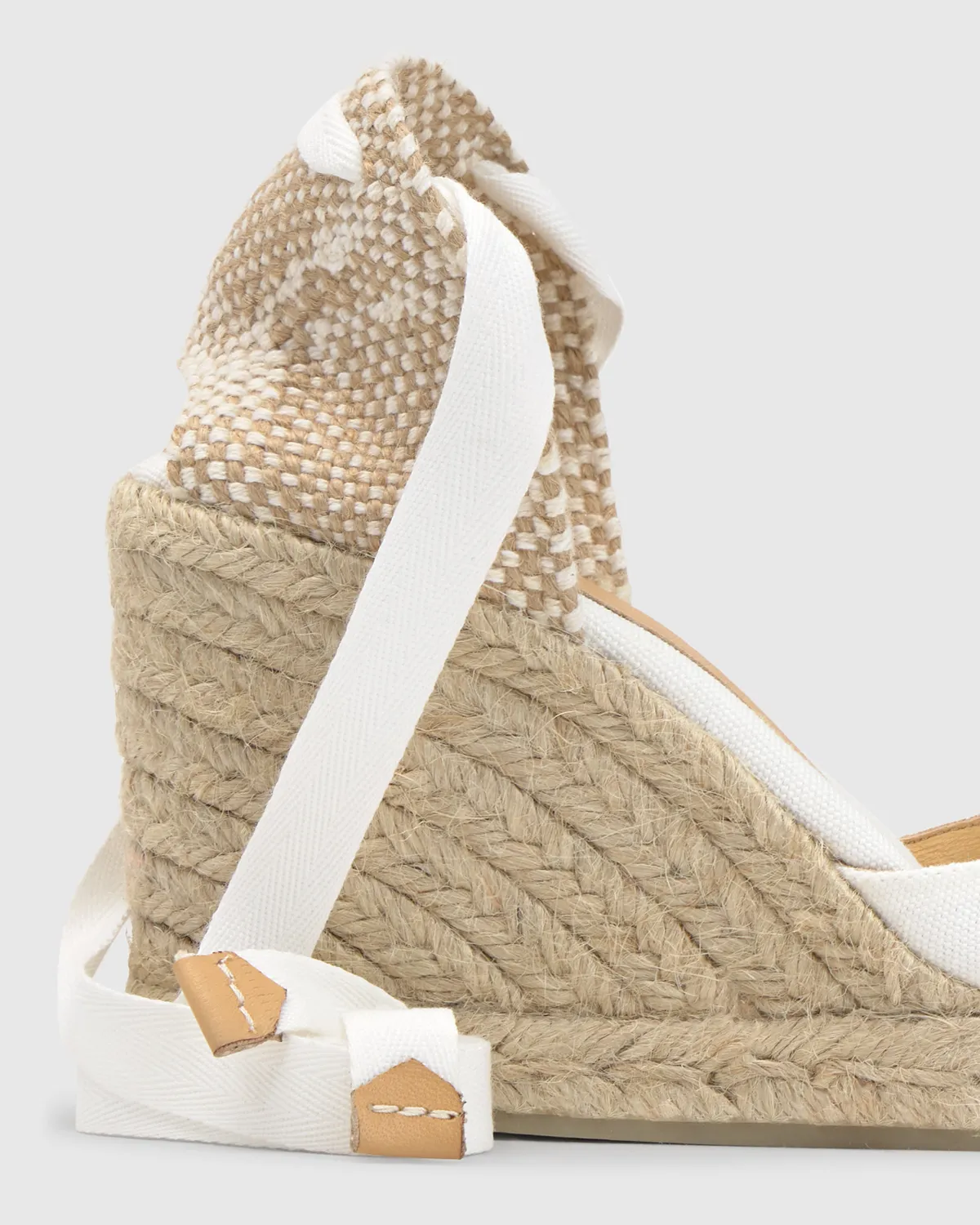 Castaner Carina/8/001 espadrilles wit katoen 9cm