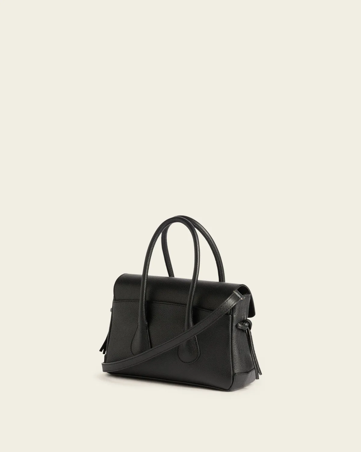 Flattered Lydia Mini leren tas zwart crossbody