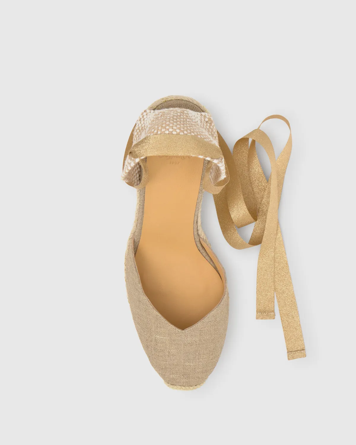 Castaner Chiara 8ED 290 espadrille goud metallic linnen