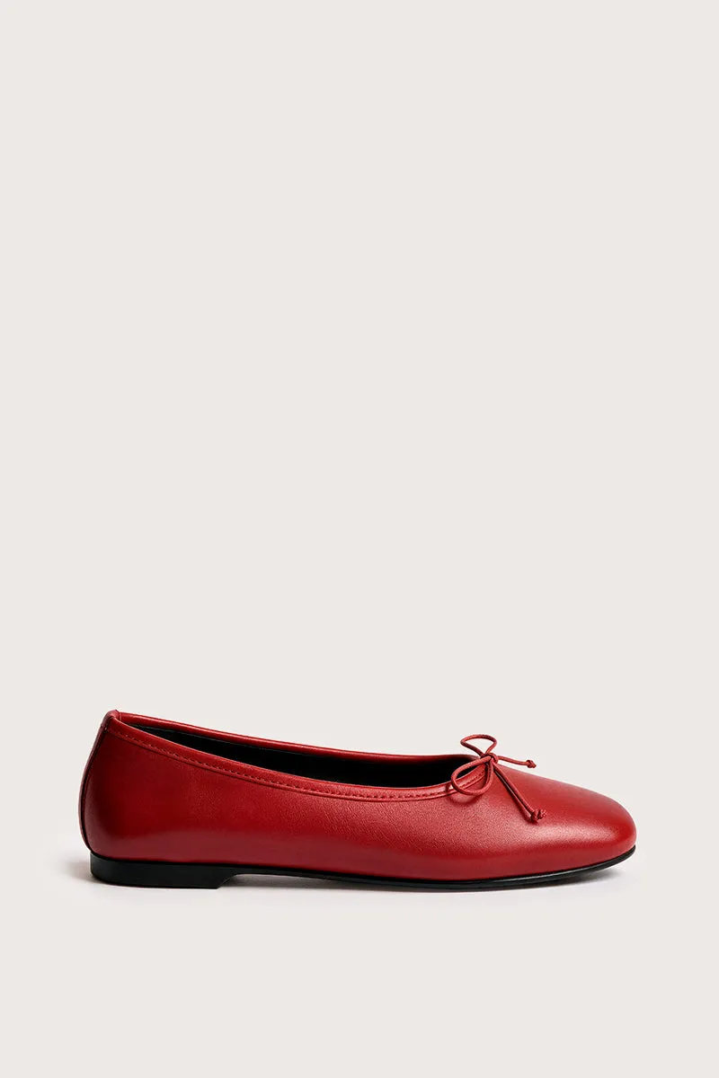 Bryan Stepwise Alessia ballerina's flat red leer