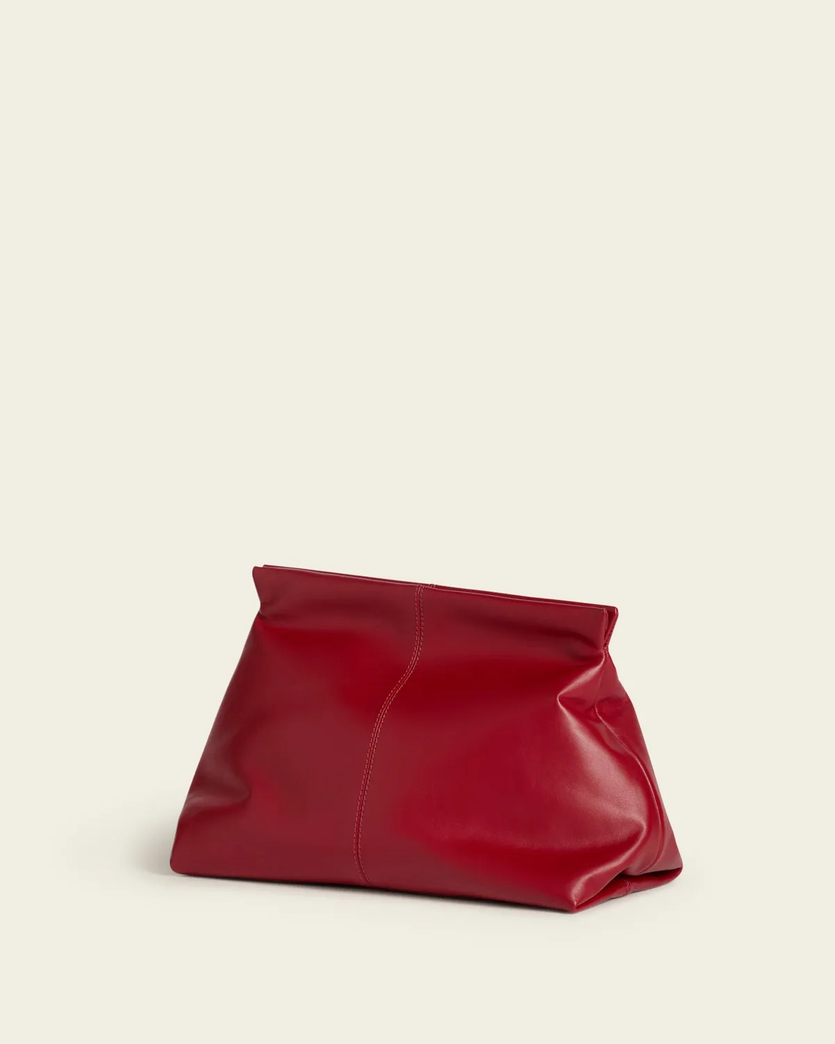 Flattered Clay clutch tomaat leer