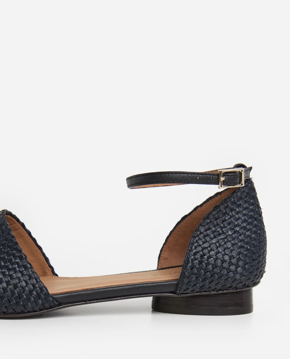 Flattered Frankie ballerina zwart weave enkelband