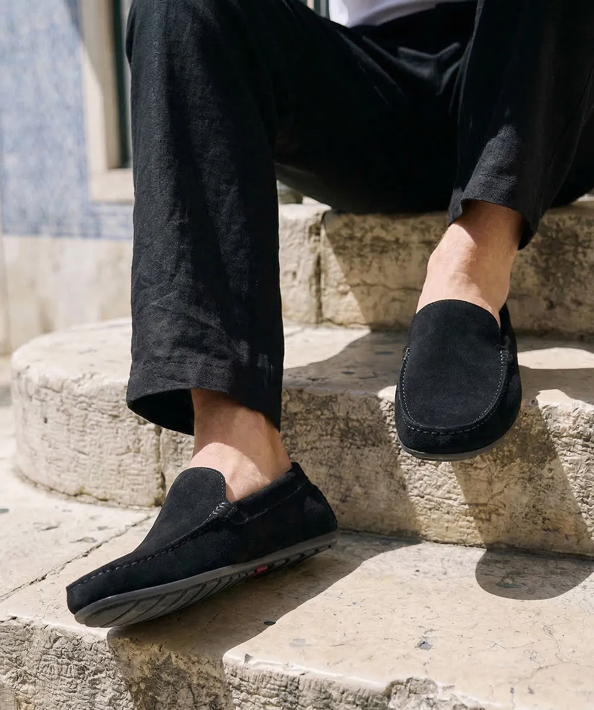 Finsbury Dandy loafer zwart suède heren