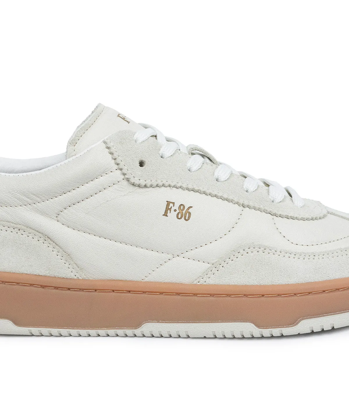 Finsbury Jules sneakers wit leer gestikt