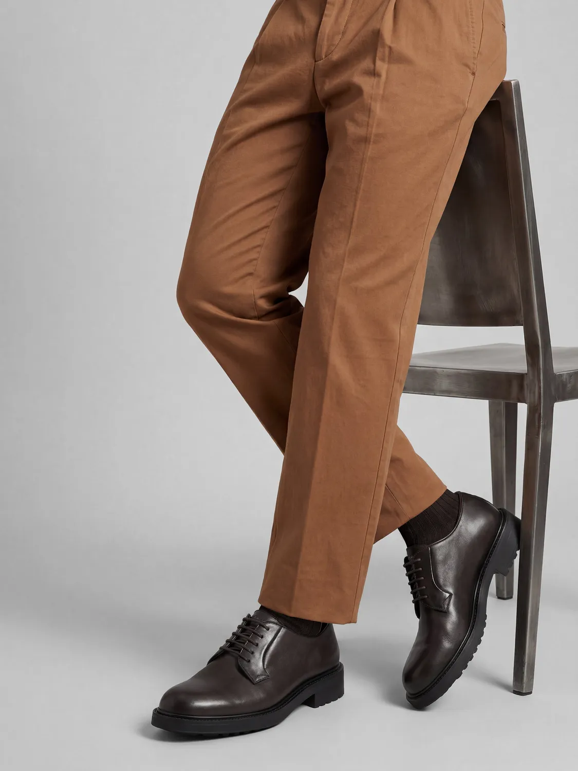 Frau Signature Oxfords bruin kalfsleer heren