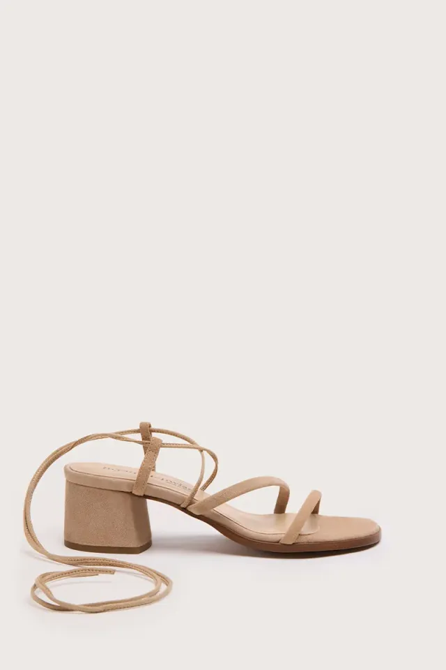 Bryan Stepwise Grecia Beige sandaal leer enkelbandje hak
