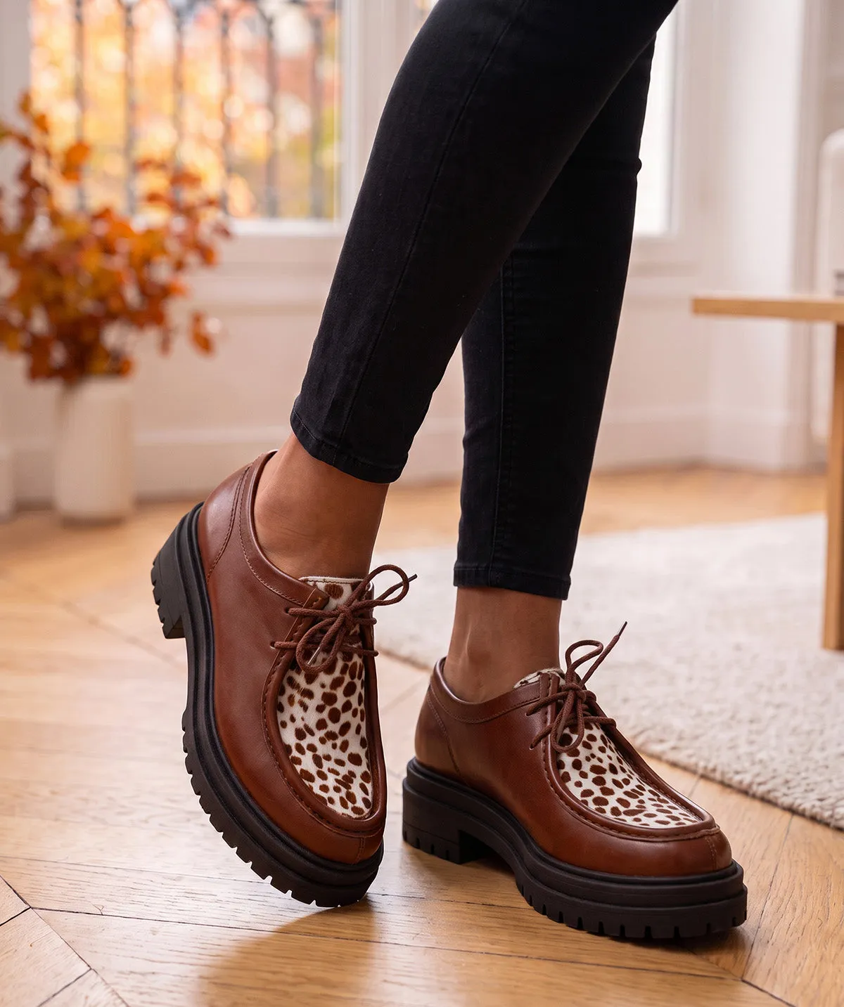 Finsbury EVA derby veterschoenen bruin leer