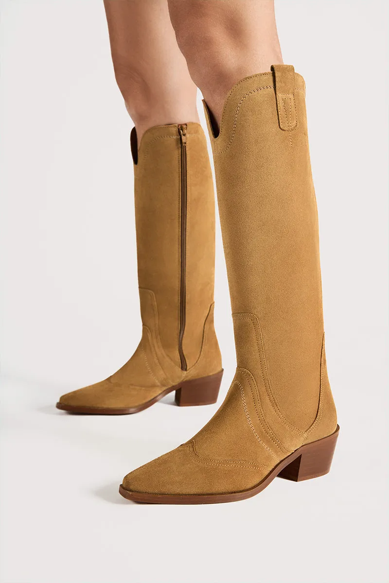 Bryan Stepwise Manuela cowboylaarzen camel suède