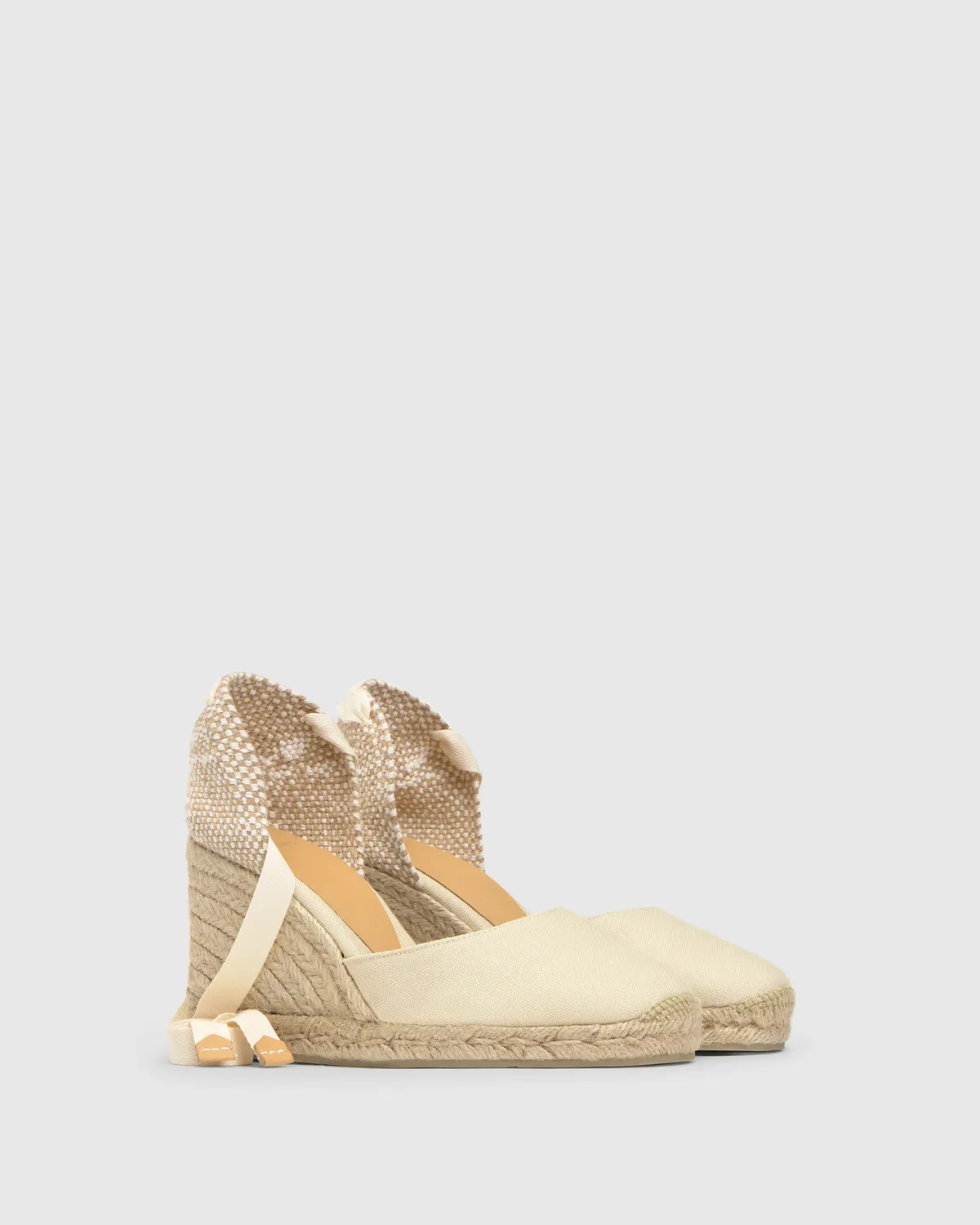 Castaner Carina 8/001 espadrilles ivoor – 9 cm sleehak