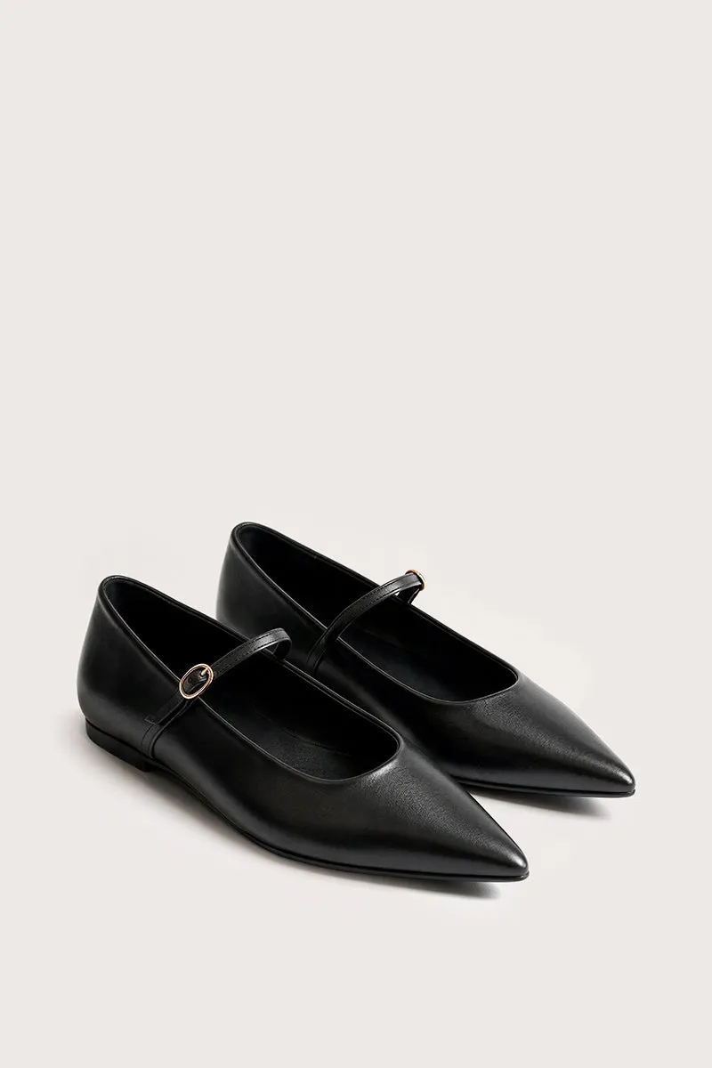 Bryan Stepwise Marlo ballerina's zwart leer punt