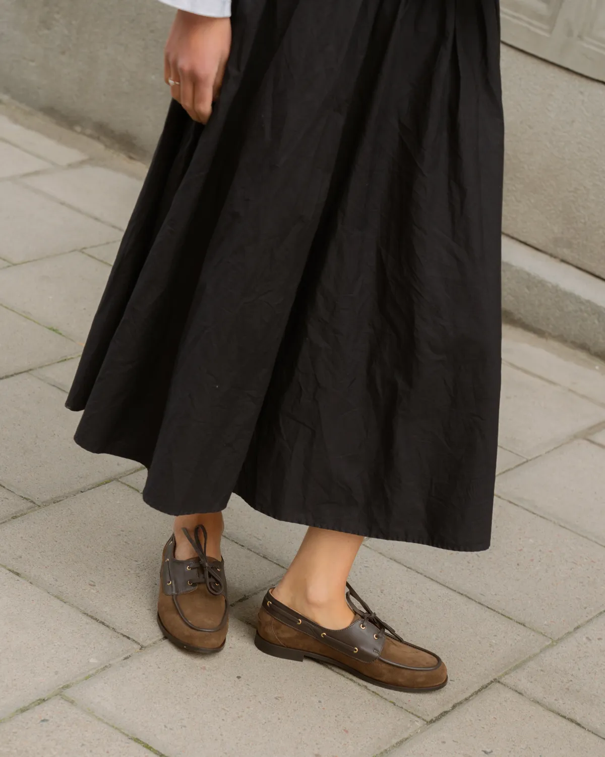 Flattered Mary loafer chocolate suède bootschoen