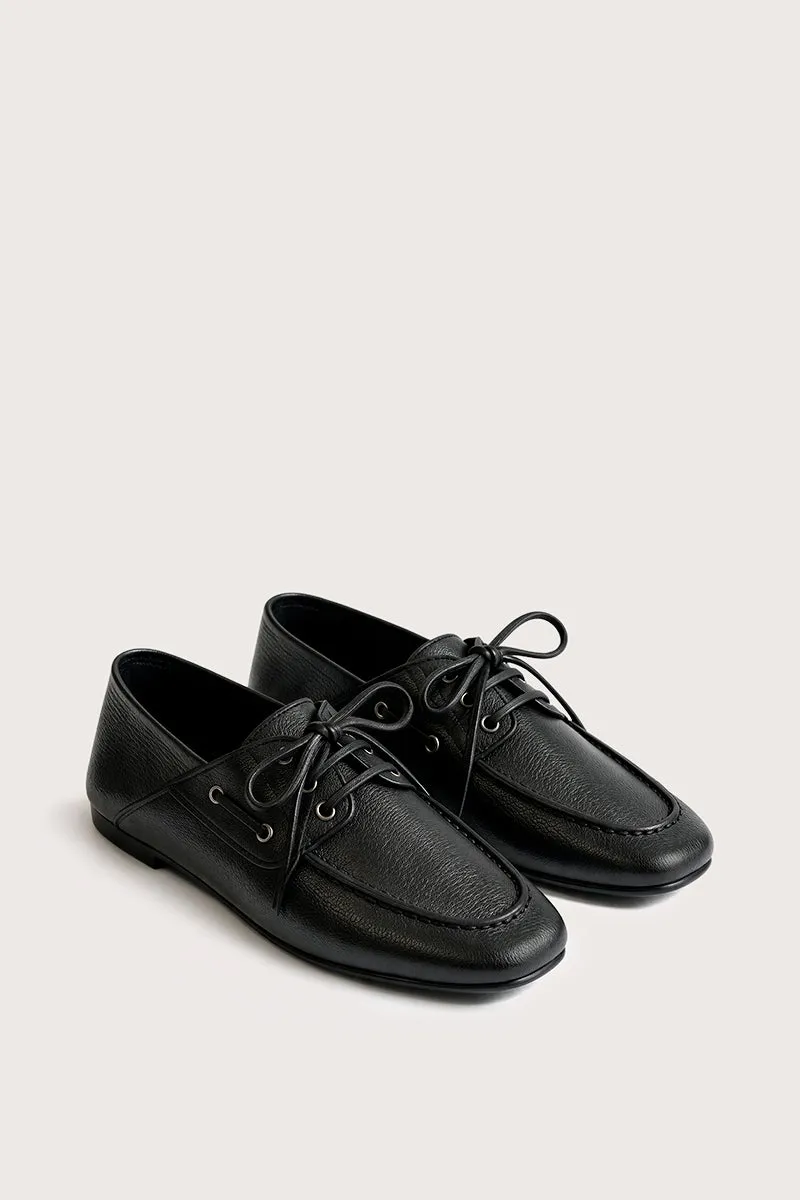 Bryan Stepwise Yale zwart mocassins leer vouwhak