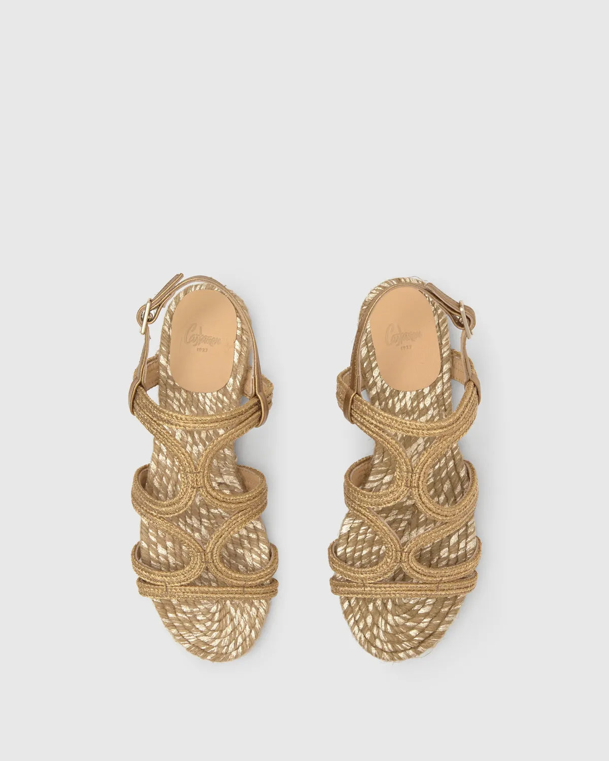 Castaner Pitra 266 platte sandaal oudgoud metallic