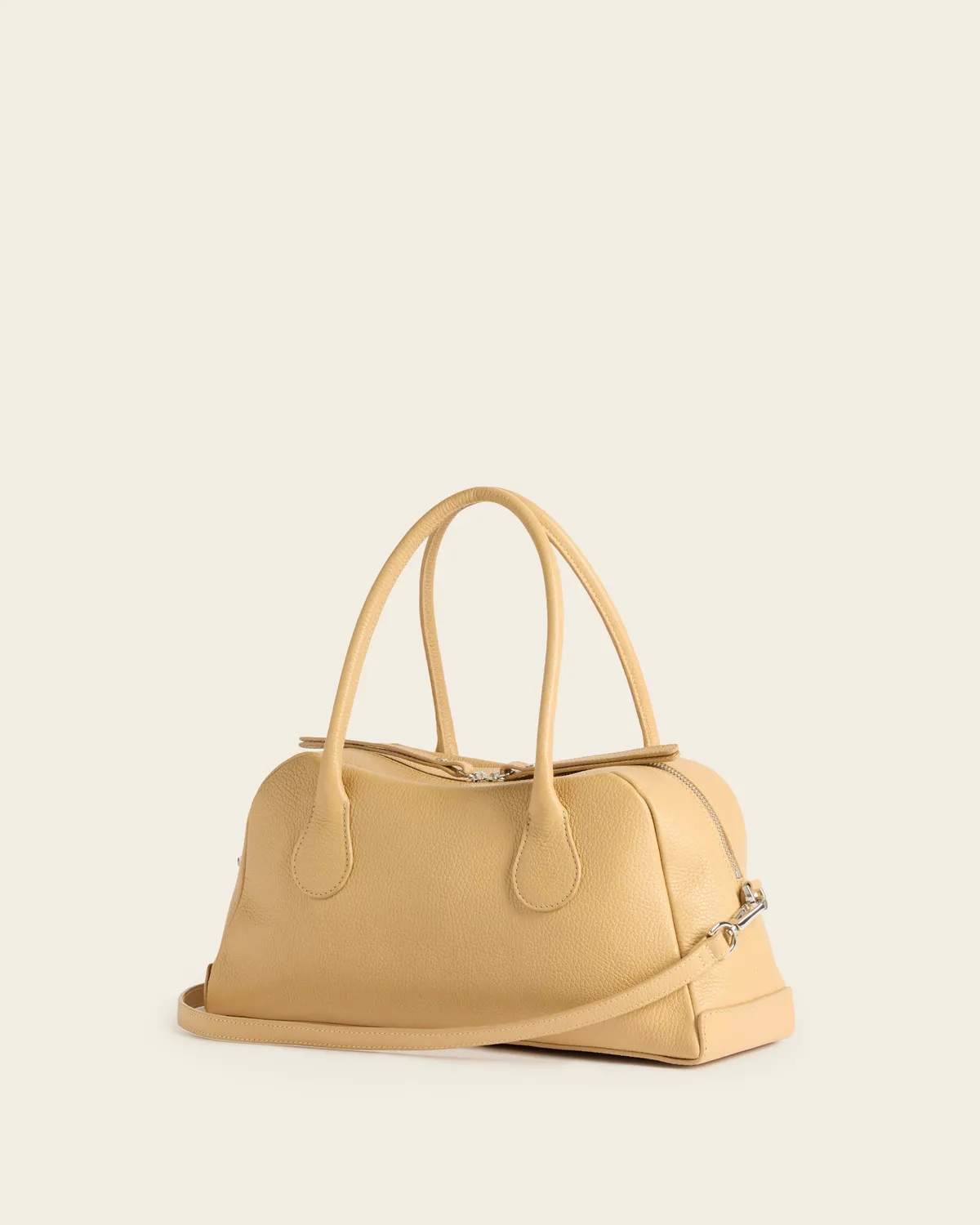 Flattered Leia schoudertas leer biscotti grained