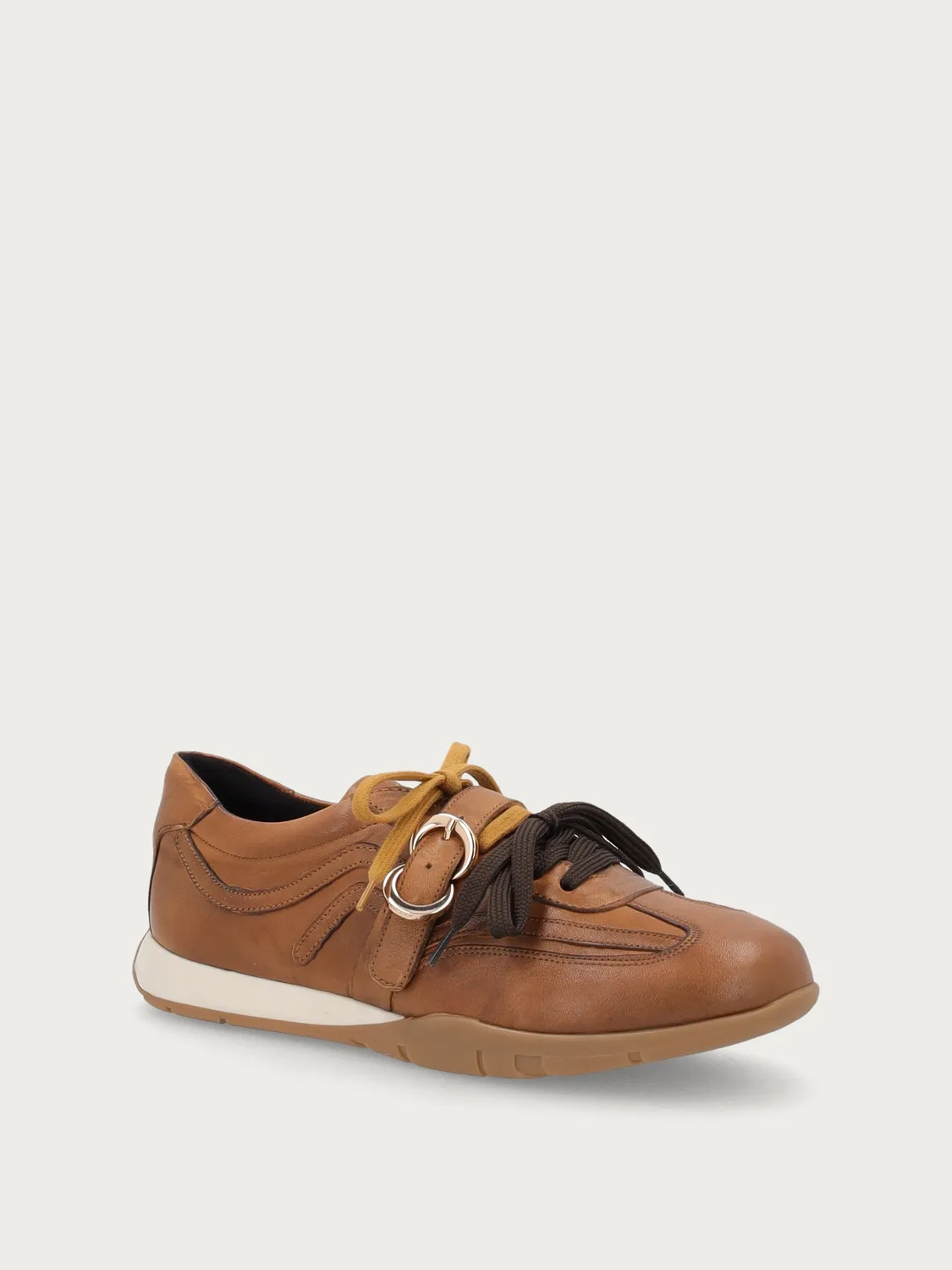 Frau Cross Hybrid sneakers bruin leer vintage dames