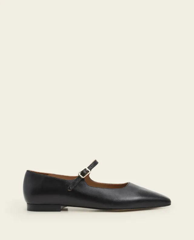 Flattered Camila ballerina's leer zwart mary jane