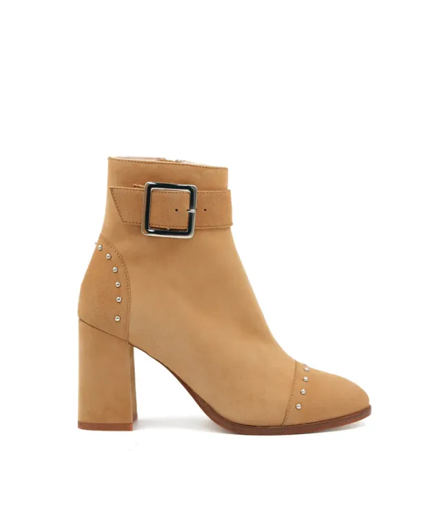 Finsbury Zoe Moon enkellaarsjes beige leer