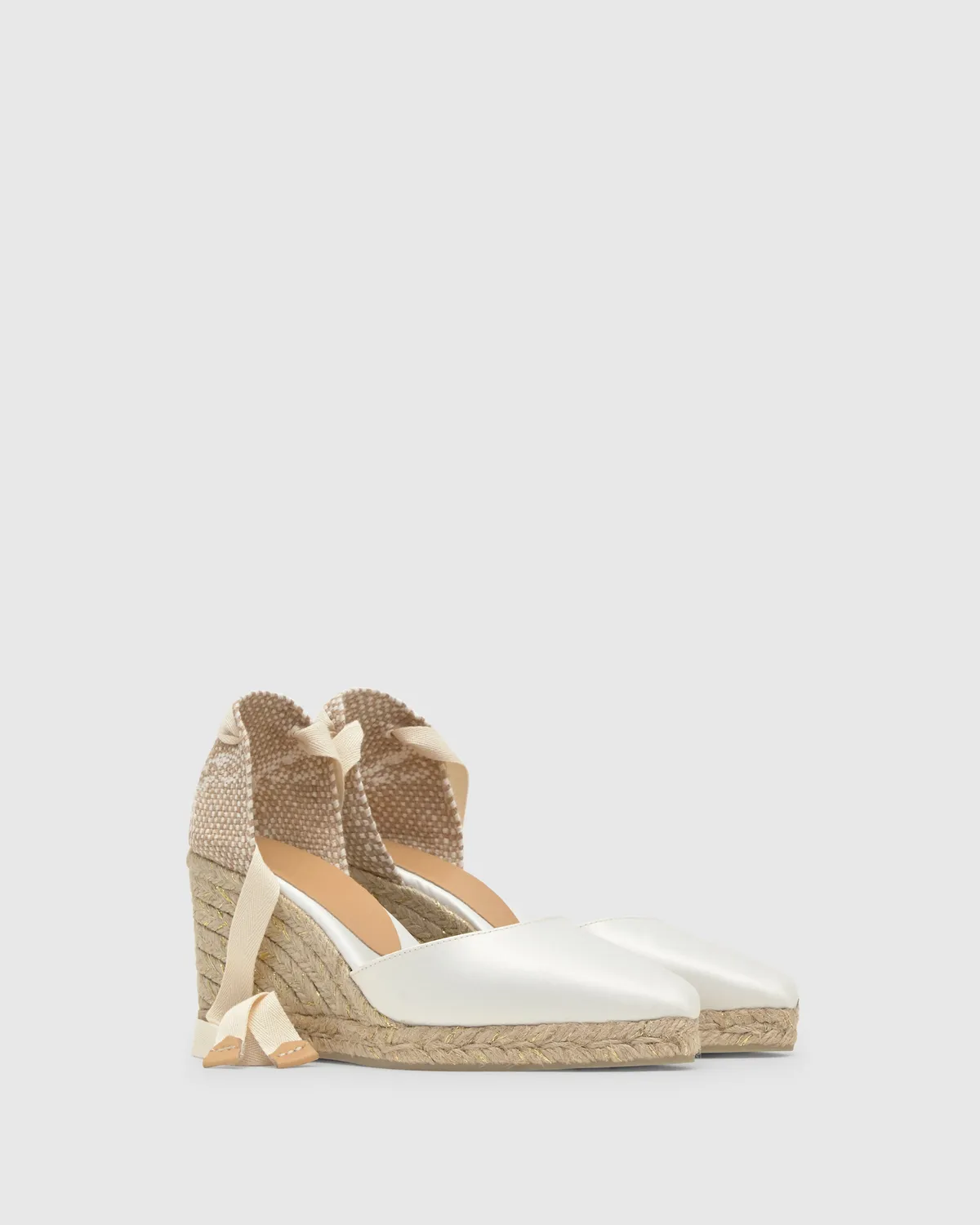 Castaner Joyce/8/006 espadrilles crudo satijn 9 cm