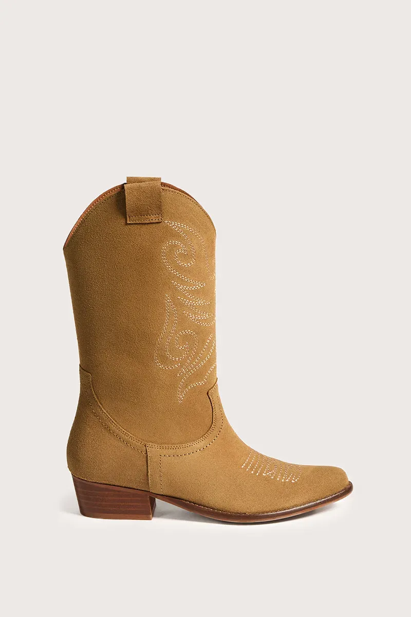 Bryan Stepwise Jandra cowboylaarzen camel leer