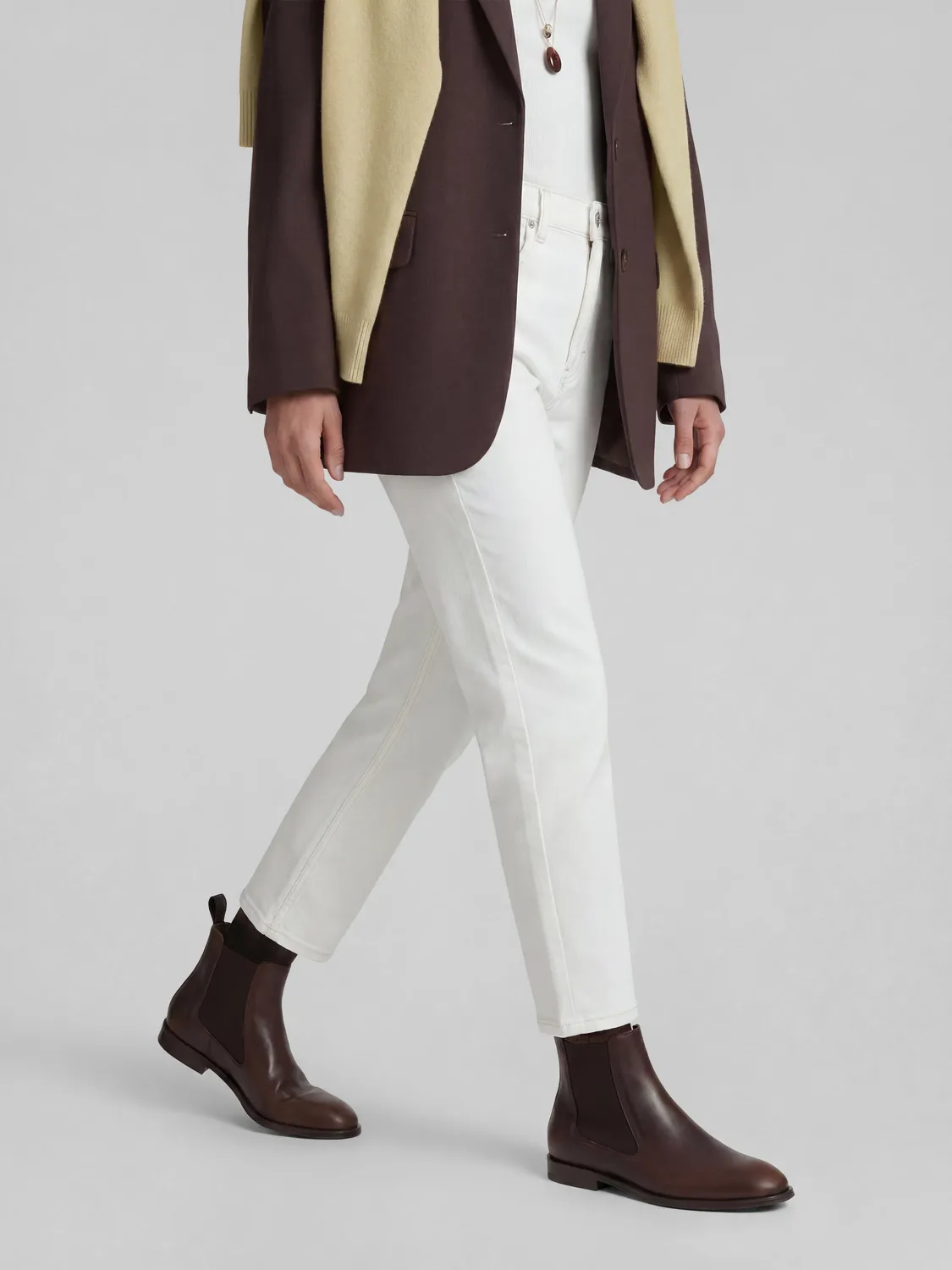 Frau Verona bruine leren beatle boots ombré