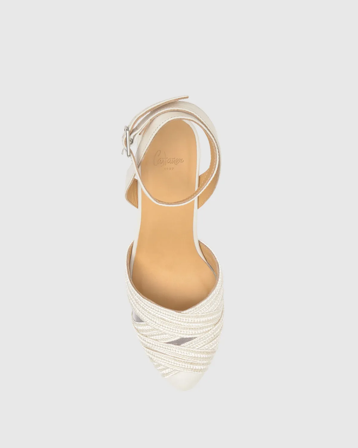Castaner Joy 142 espadrilles wit sleehak 8 cm