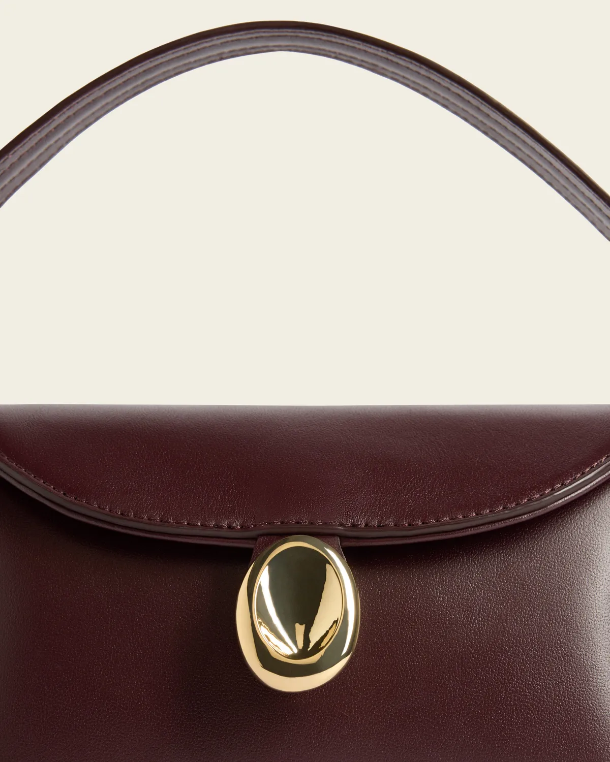 Flattered Gaia Mini tas bordeaux leer goudsluiting