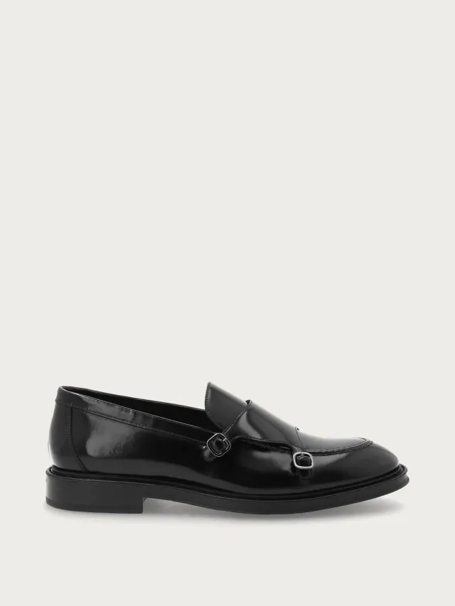 Frau Signature loafers zwart kalfsleer double monk