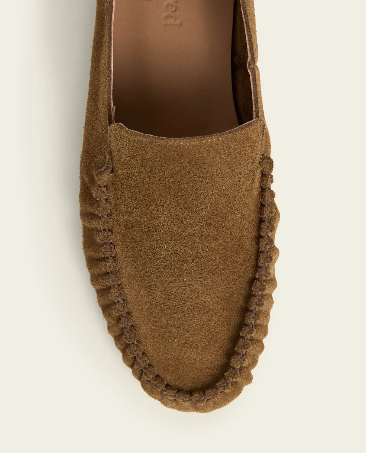 Flattered Bon Bon loafer suède wet sand instapper