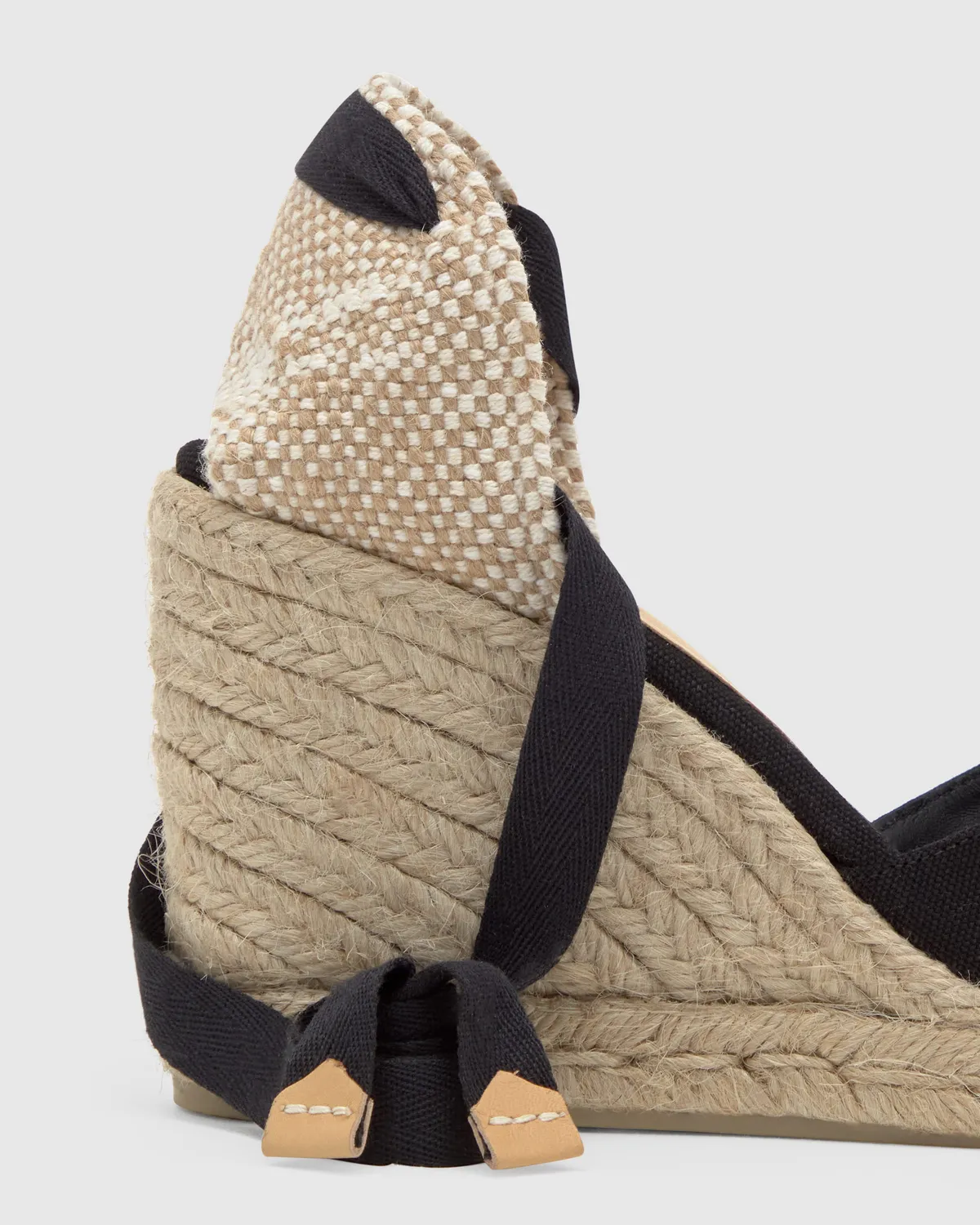 Castaner Chiara 8/001 espadrilles zwart 9 cm sleehak