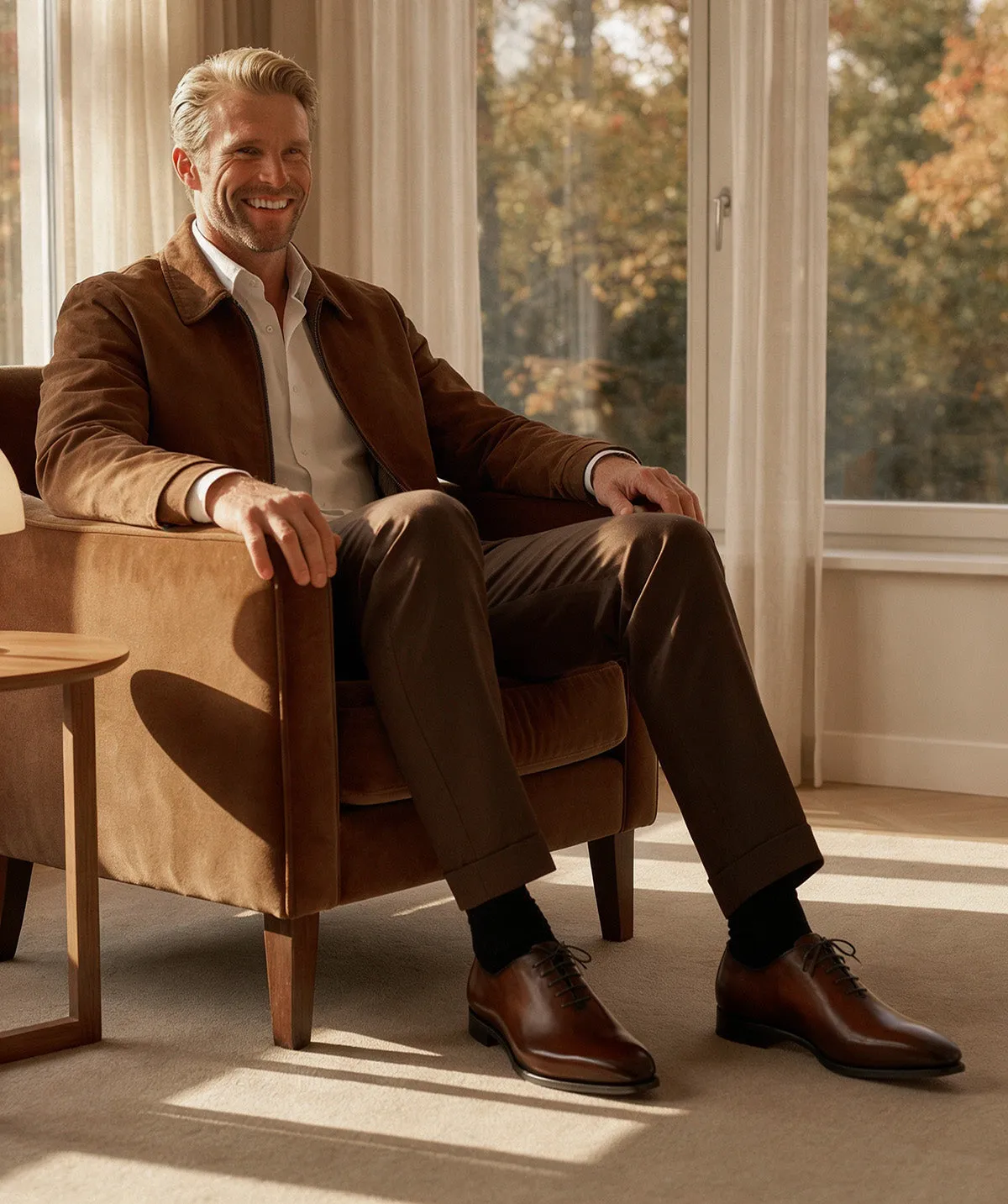Finsbury Romeo Oxfords Bruin Patina Leer