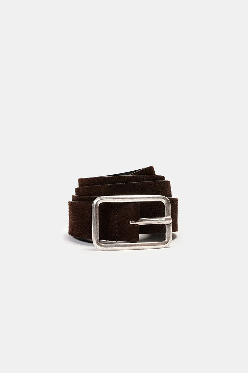 Bryan Stepwise Line riem cacao suède leer 80-90