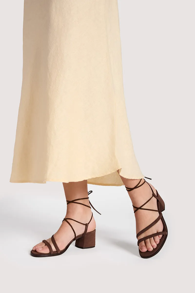 Bryan Stepwise Grecia Mocha sandalen enkelband leer