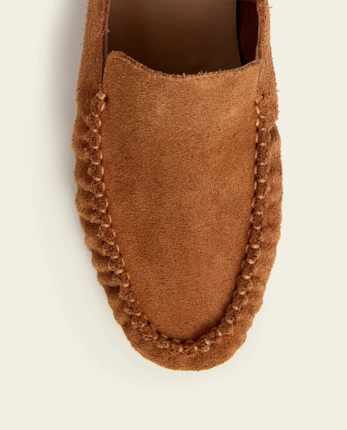 Flattered Bon Bon loafers bourbon suède plat