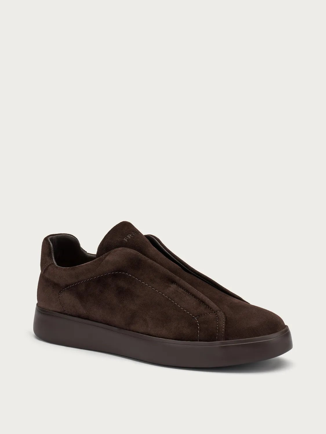 Frau Verona slip-ons suède bruin chunky zool heren