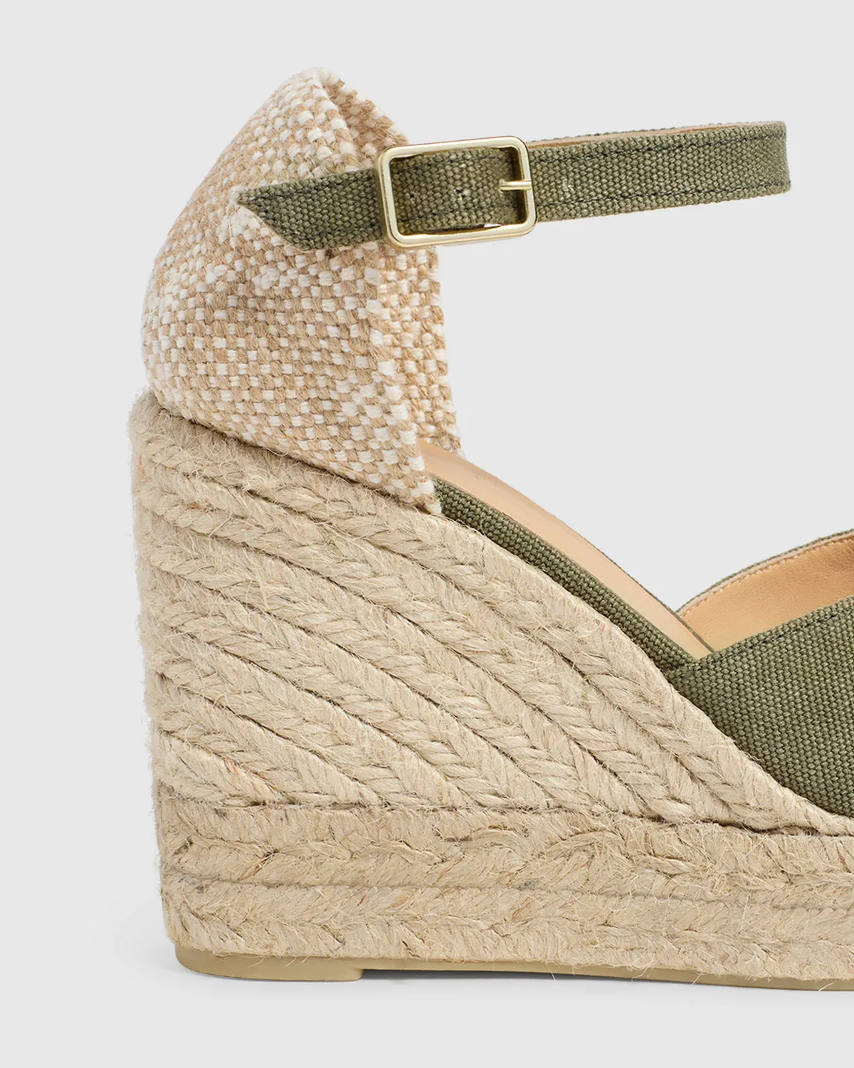 Castaner Bianca 8ED/002 sleehaksandalen olive