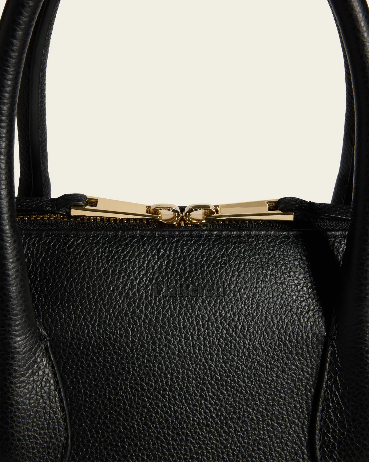 Flattered Des handtas black grainleer top-handle