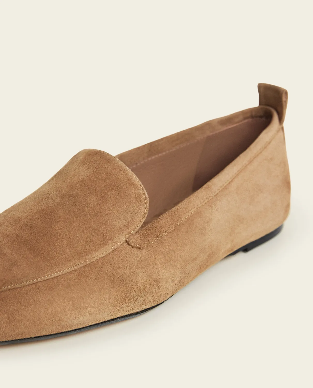Flattered Cajsa loafers cognac suède lage hak