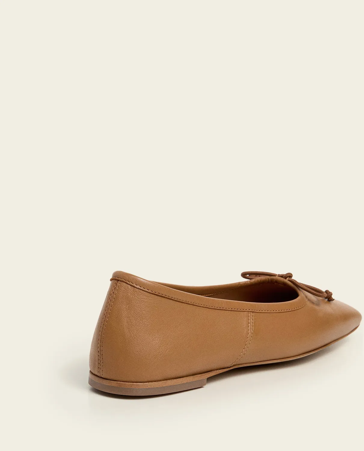 Flattered Kim ballerina cognac leer vierkant