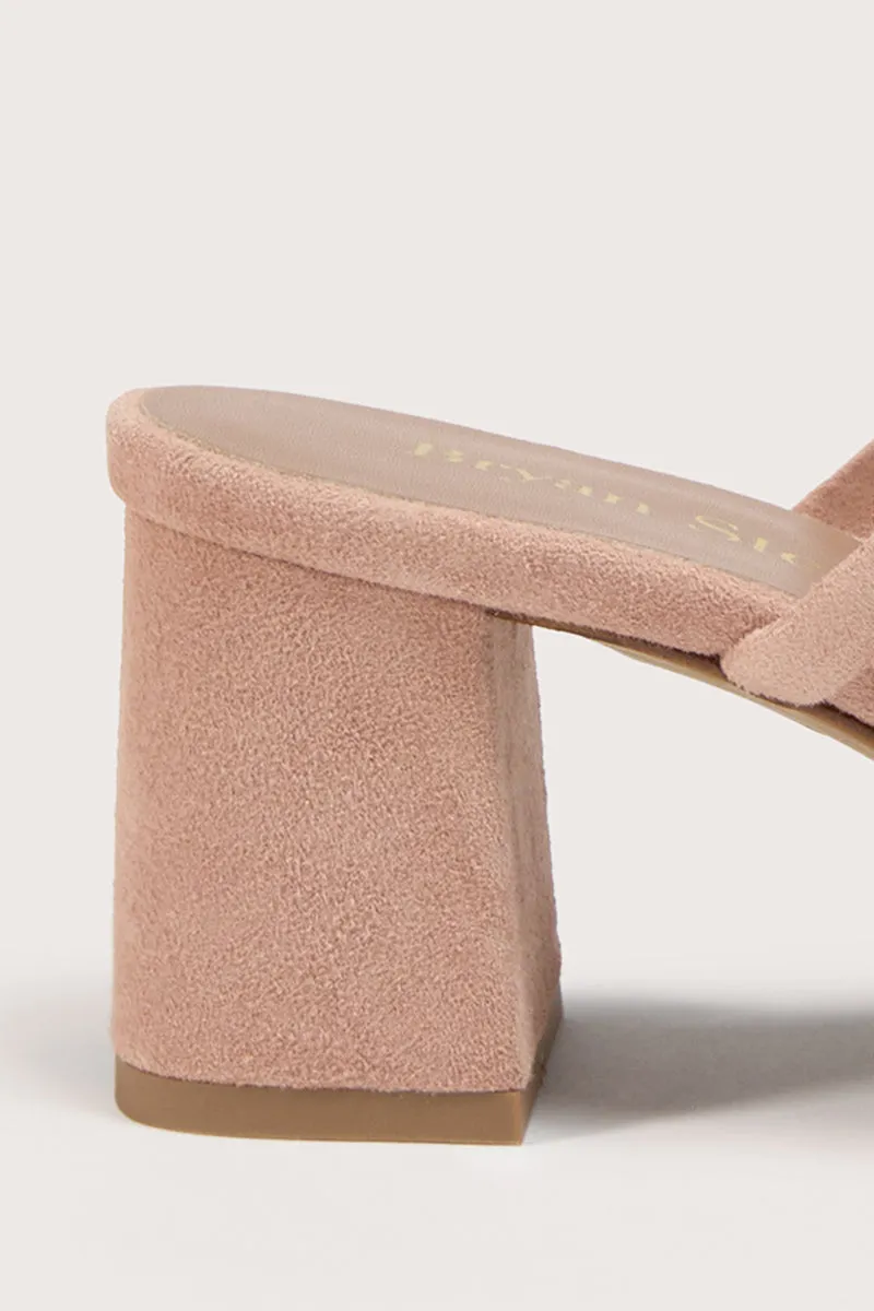 Bryan Stepwise Nolita sandalen met hak nude leer