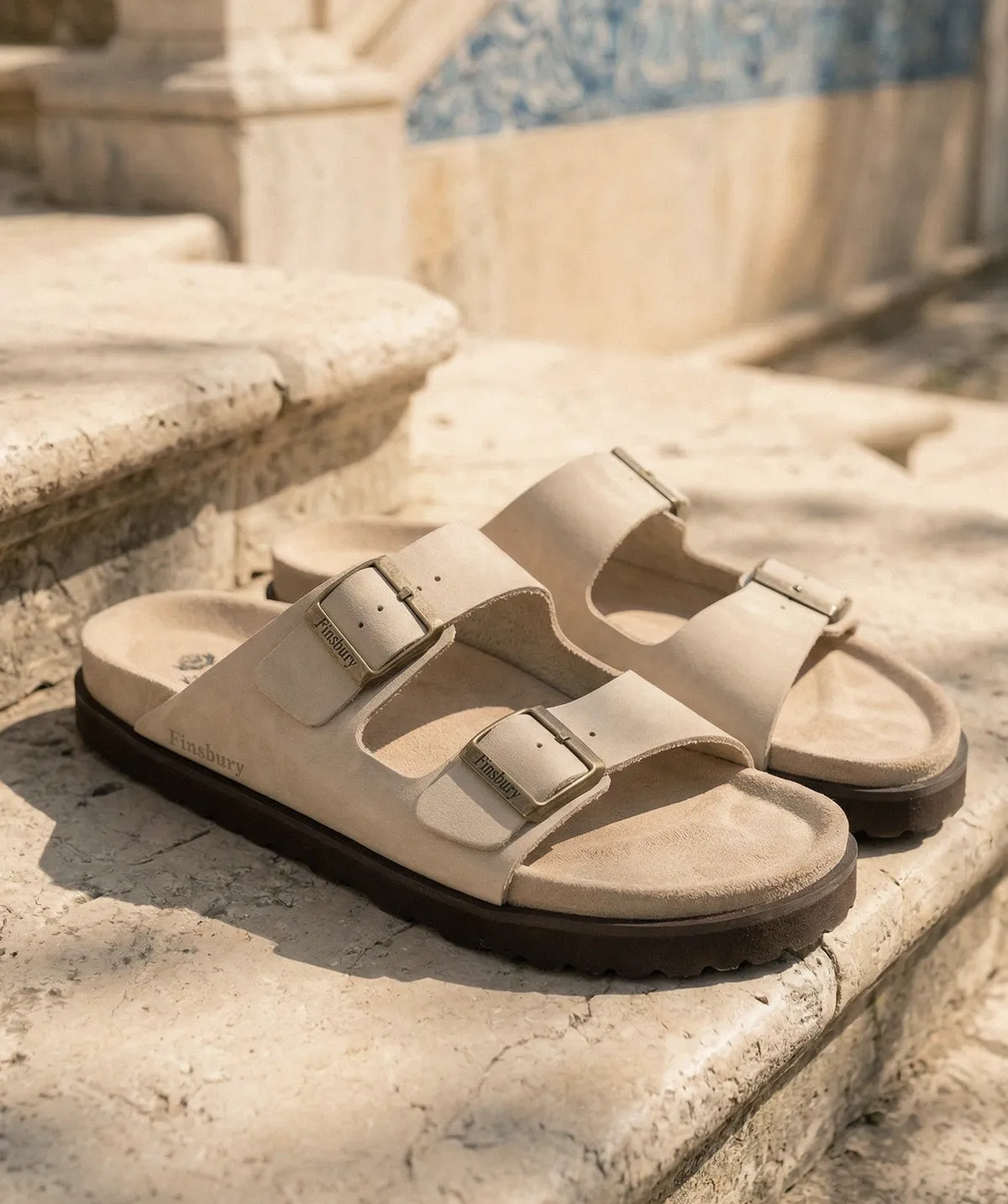 Finsbury Diego sandalen beige suède