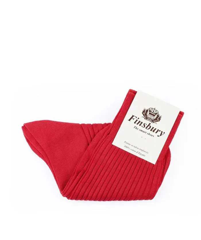 Finsbury Red katoenen sokken rood 39/41