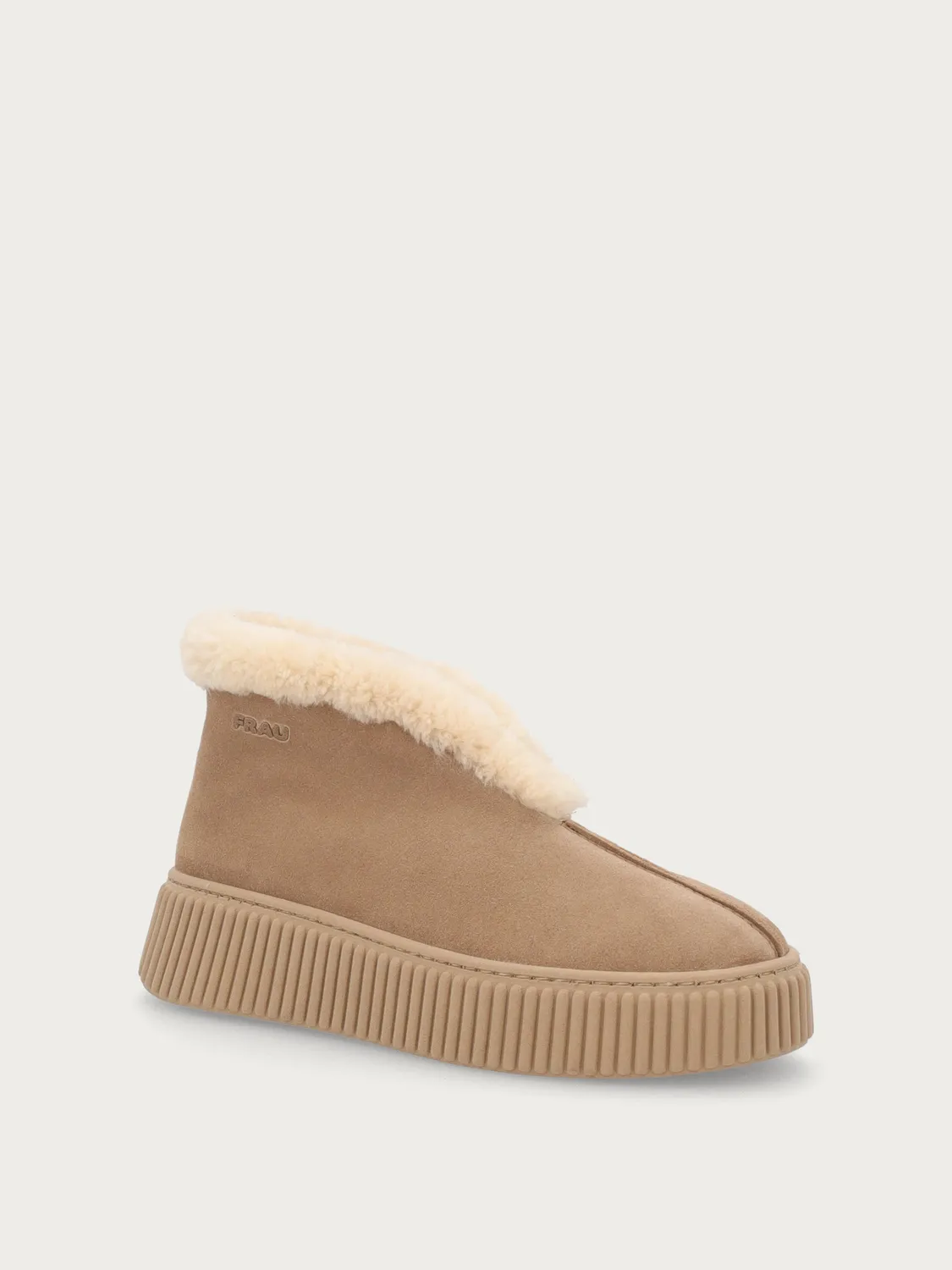 Frau Verona veterboots suède bont beige