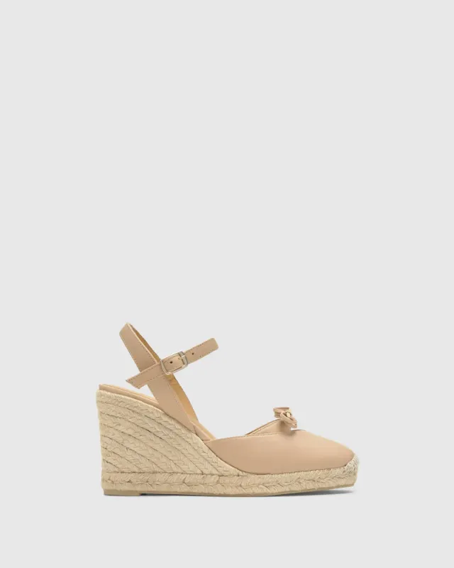 Castaner Cyra/8/280 espadrilles nude leer 9 cm