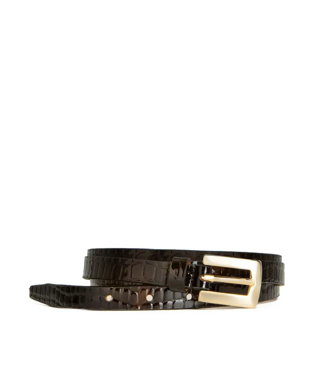 Finsbury Milan Riem Bruin Croco Leer